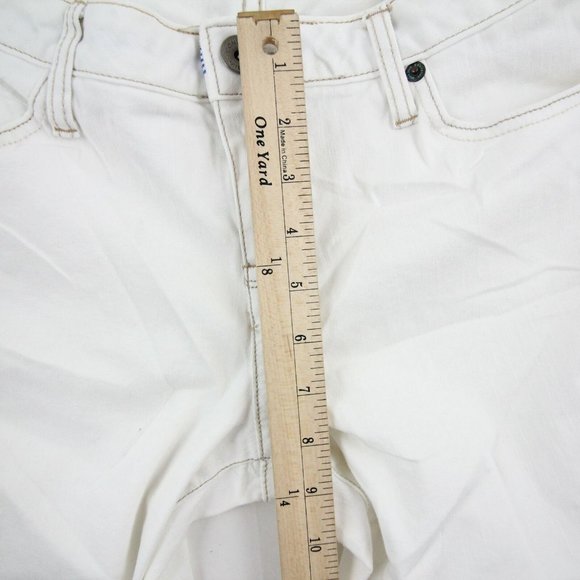 Converse One Star Womens Bootcut Jeans White Denim Mid Rise Cotton Size 12 - Picture 5 of 9